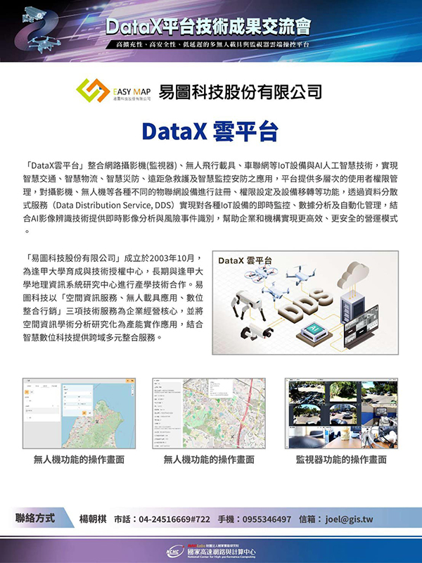 易圖科技攜手國研院國網中心 展示DataX智慧物聯雲平台成果